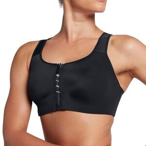 Nike Women's Black Front-Zip Sports Bra